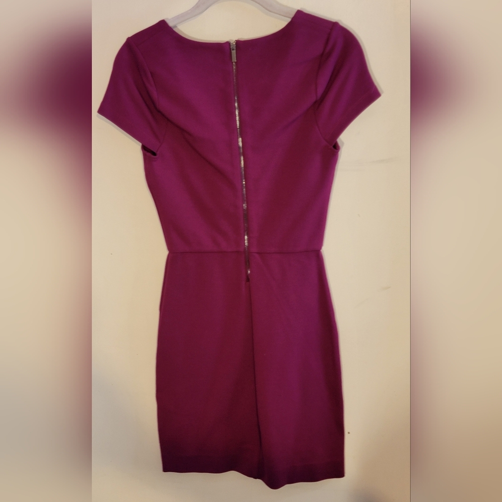 French Connection Raspberry Colored Mini Dress Size 4 - Picture 4 of 7